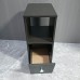 Dwellnix Black Wooden Bedside Table – Modern Nightstand with Storage Shelf and Drawer for Bedroom