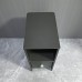 Dwellnix Black Wooden Bedside Table – Modern Nightstand with Storage Shelf and Drawer for Bedroom